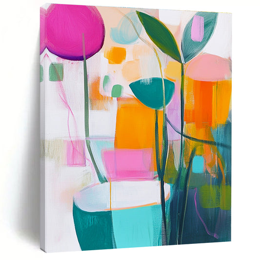 Colorful Abstract Flowers for Bohemian Living Room & Art Café STSC1180