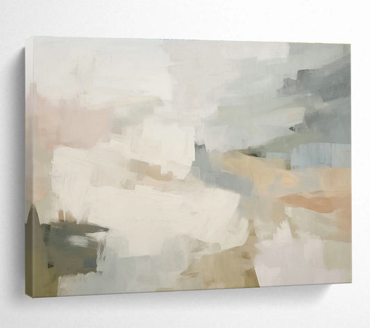 Light - Color Patchwork Abstract Art for Scandinavian - Style Nurseries DLZ2428