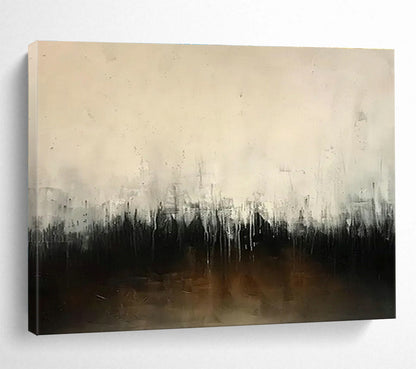 Black - White Gradient Abstract Art for Dramatic Home Theaters DLZ2432