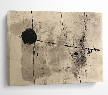Black Ink Abstract Art for Industrial - Chic Café & Avant - Garde Art Gallery SC093