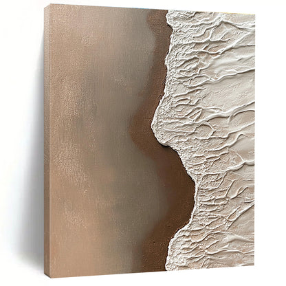 Textured Earth - Tone Shoreline for Rustic Farmhouse Dining Room & Nature Art Gallery STSC954