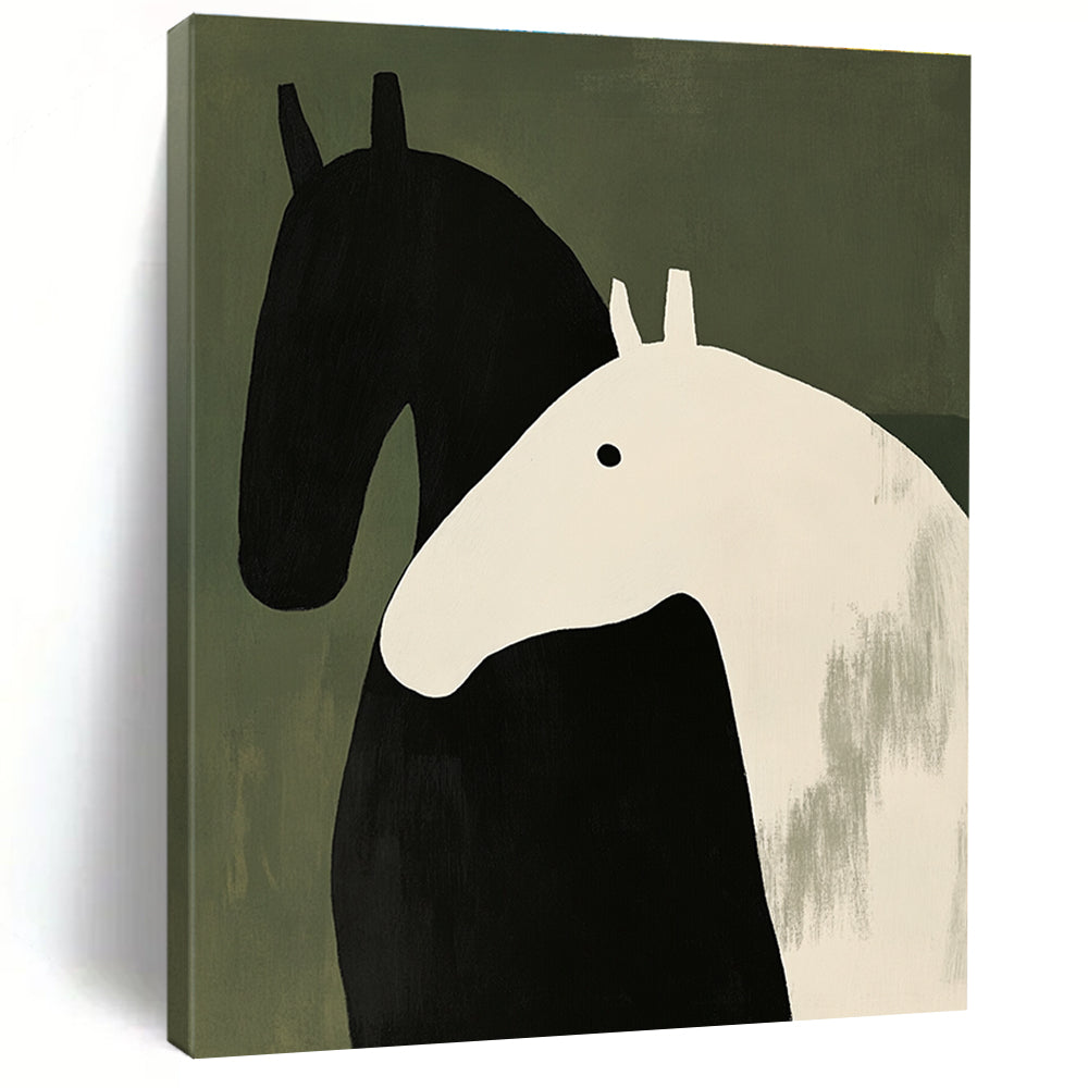 Stylized Horse Duo for Children’s Playroom & Modern Nursery STSC1077