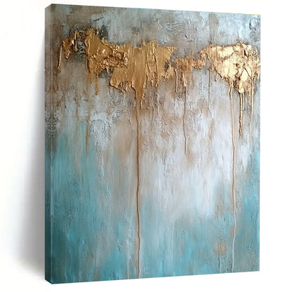 Gold - Drip Textured Art for Luxury Retail Store & High - End Home Dining Room STSC136