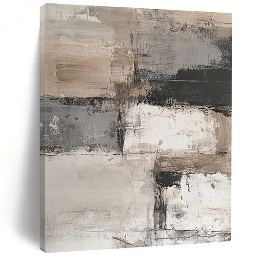 Layered Neutral Abstract for Contemporary Living Space & Art - Centric Workplace STSC269