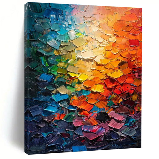 Color Palette Knife Abstract Art for Creative Studio & Modern Art Bar DLZ2255