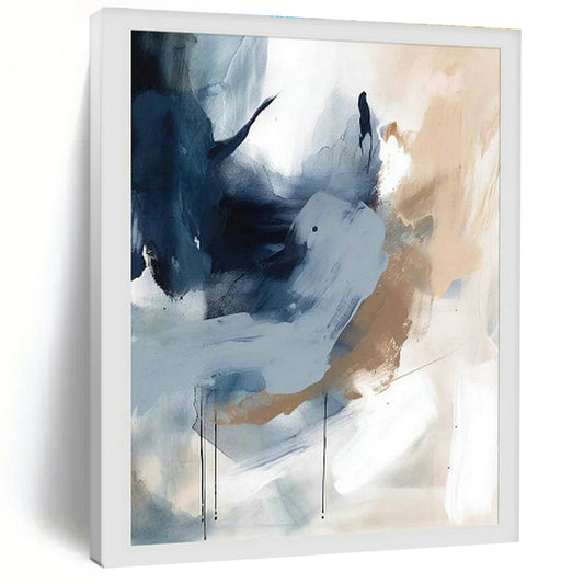 Blue - Gray Abstract Art for Corporate Reception Areas DLZ0106