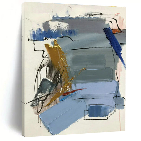 Colorful Abstract Art for Urban Art Café & Trendy Restaurant Dining Room DLZ1686