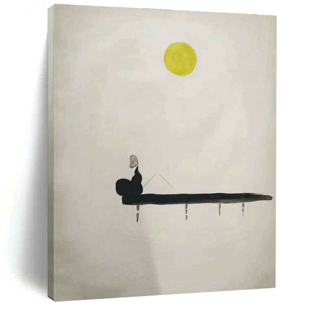 Moonlit Fishing Serenity Art for Coastal Bedroom & Zen Meditation Space DLZ2262