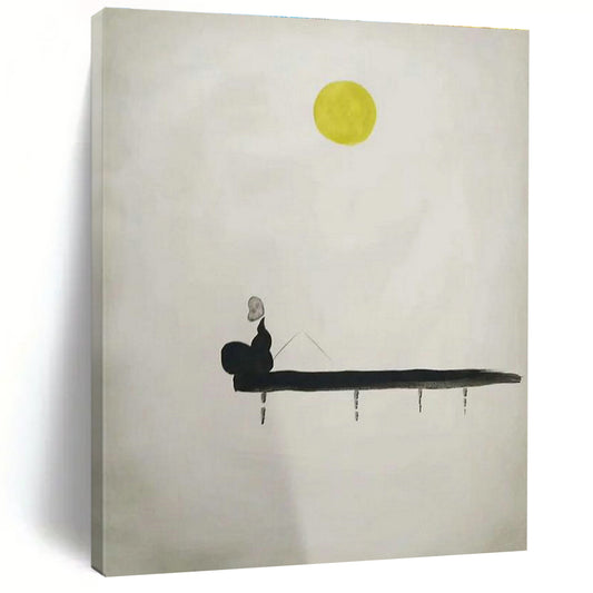Moonlit Fishing Serenity Art for Coastal Bedroom & Zen Meditation Space DLZ2262