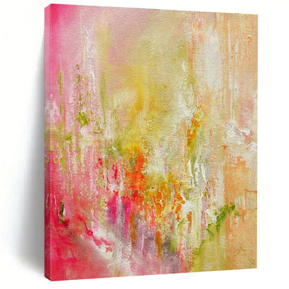 Pink - Yellow Abstract Art for Home Nursery Play Zones DLZ0055