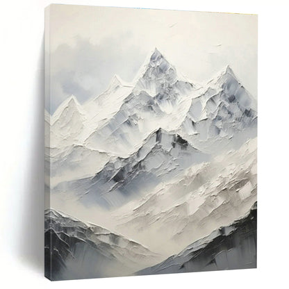 Snow - Mountain Abstract Art for Ski Lodge & Nature - Inspired Home DLZ1255