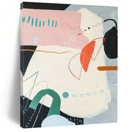 Pastel Geometric Abstract Art for Boho - Chic Home & Creative Studio DLZ1109