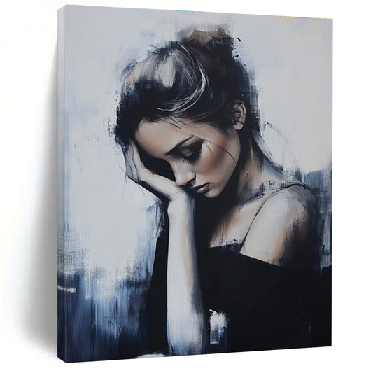 Contemplative Woman Portrait for Modern Living Room & Art Gallery STSC1266