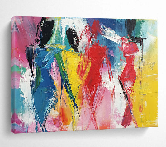 Colorful Abstract Figures Art for Fashion Boutique & Artistic Event Space SC188