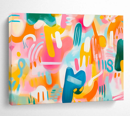 Colorful Playful Abstract Art for Creative Studio & Family Game Room SC483