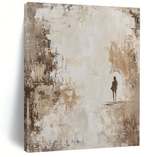 Solitary Figure in Abstract Space for Minimalist Meditation Room & Philosophical Library STSC905