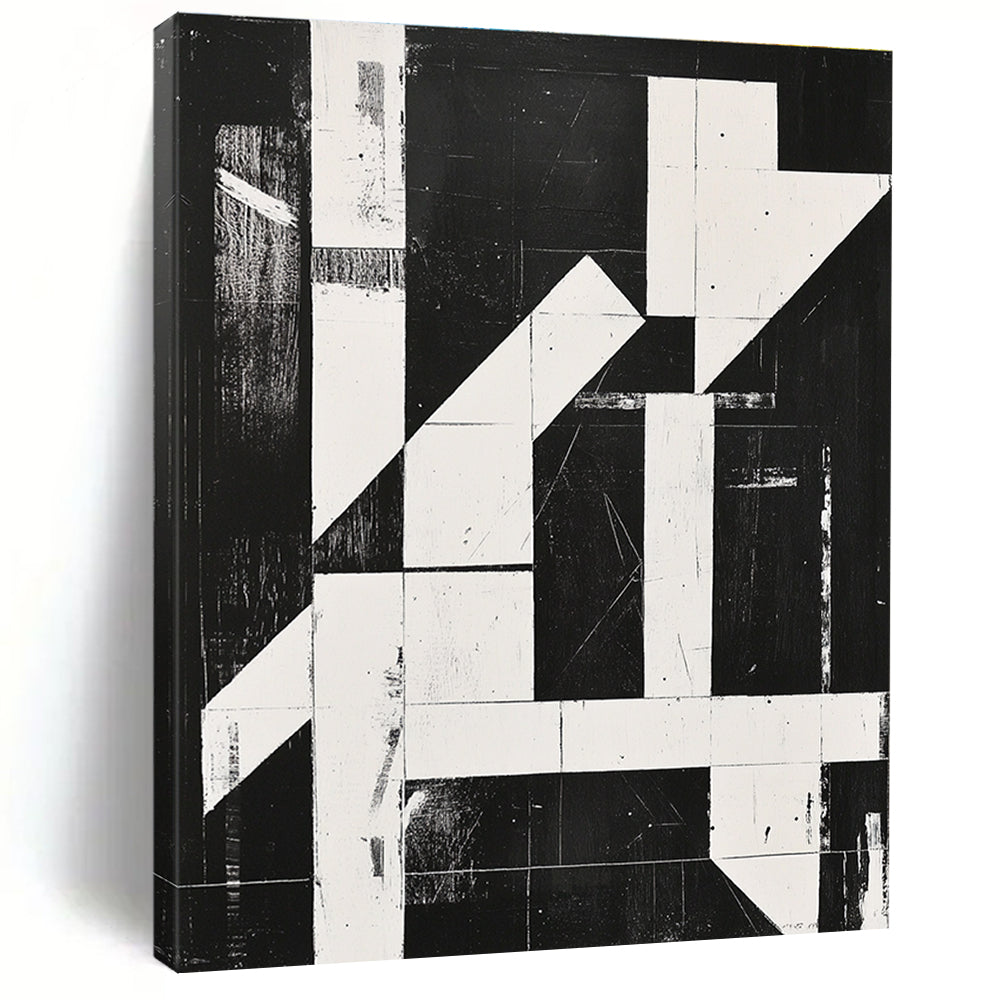 Black and White Geometric Abstract for Modern Study & Architectural Firm STSC1279