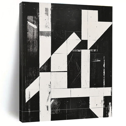 Black and White Geometric Abstract for Modern Study & Architectural Firm STSC1279