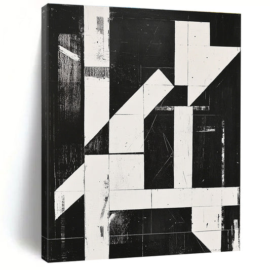 Black and White Geometric Abstract for Modern Study & Architectural Firm STSC1279