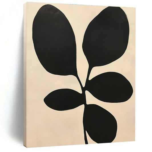Bold Black Leaves for Minimalist Dining Room & Botanical - Themed Spa STSC1078