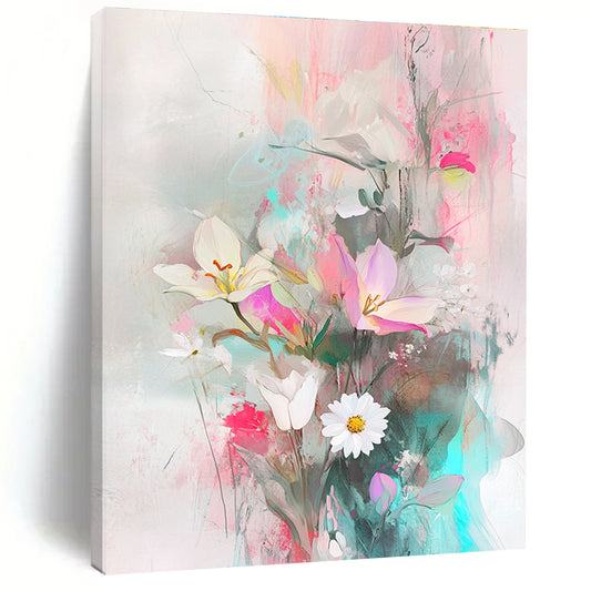 Soft Color Floral Abstract for Girly Bedroom & Art - Centric Café STSC857