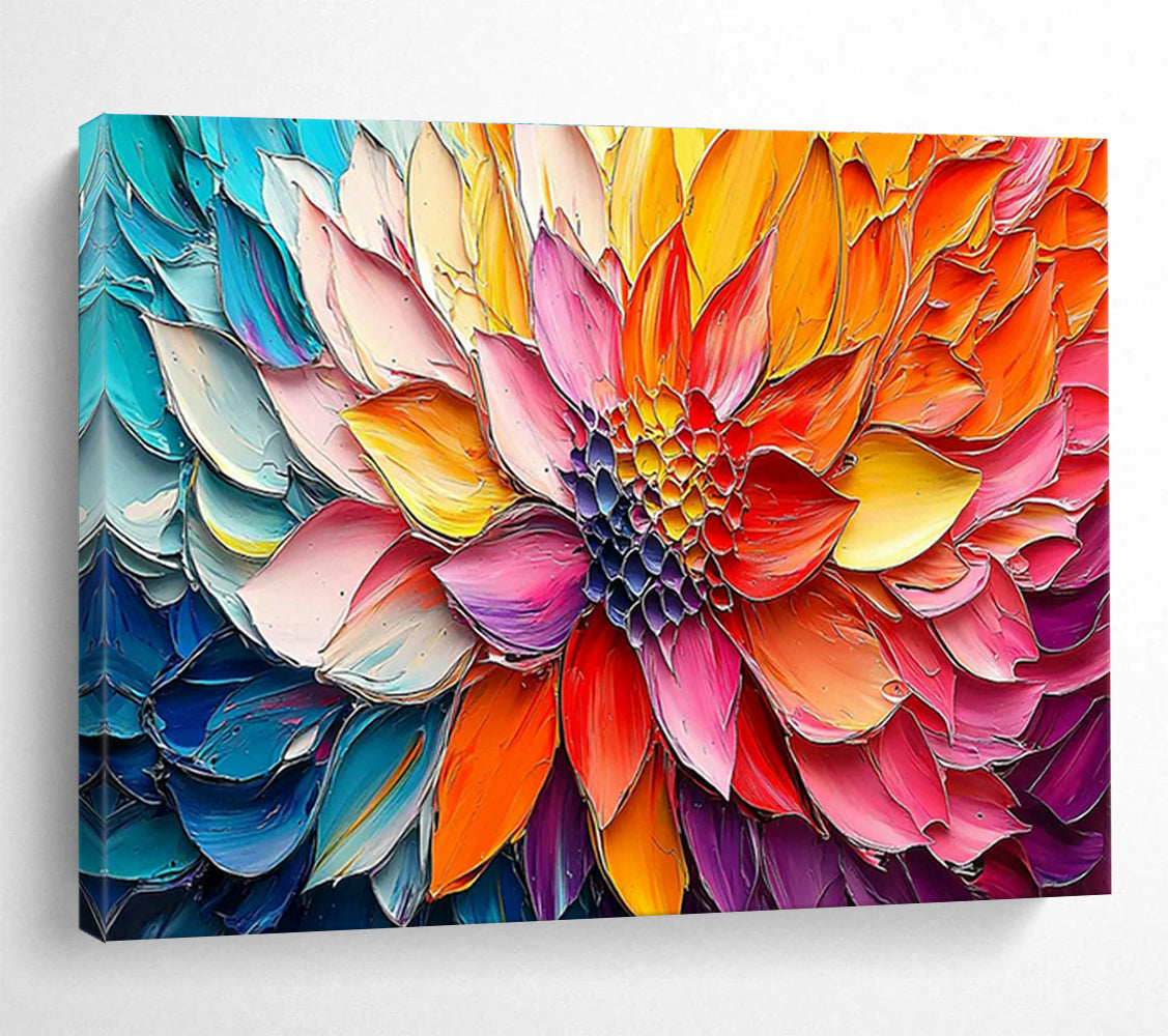 Colorful Flower Relief Art for Garden - Themed Tea House Walls DLZ3250