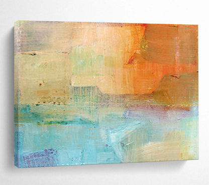 Vibrant Colorful Block Abstract Art to Infuse Liveliness and Energy into Your Kitchen DLZ2785