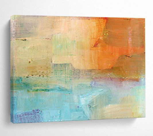 Vibrant Colorful Block Abstract Art to Infuse Liveliness and Energy into Your Kitchen DLZ2785