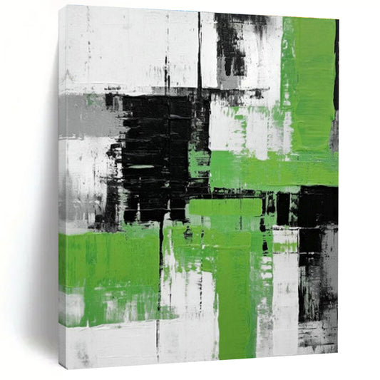 Green - White Geometric Art for Eco - Friendly Home Entryways DLZ0277