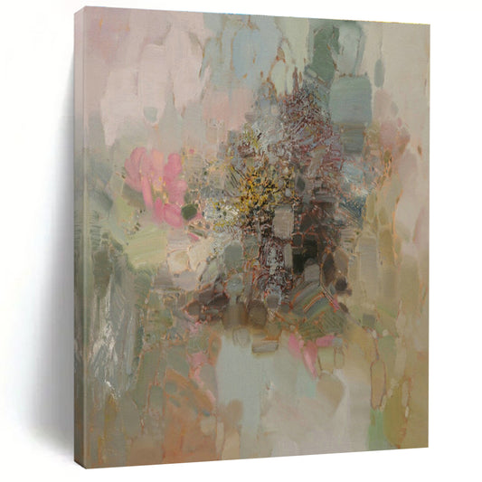 Pastel Abstract Flowers Art for Feminine Boutique & Home Garden Room DLZ2076