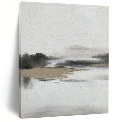 Misty Landscape Abstract Art for Luxury Spa & Meditation Space DLZ2372