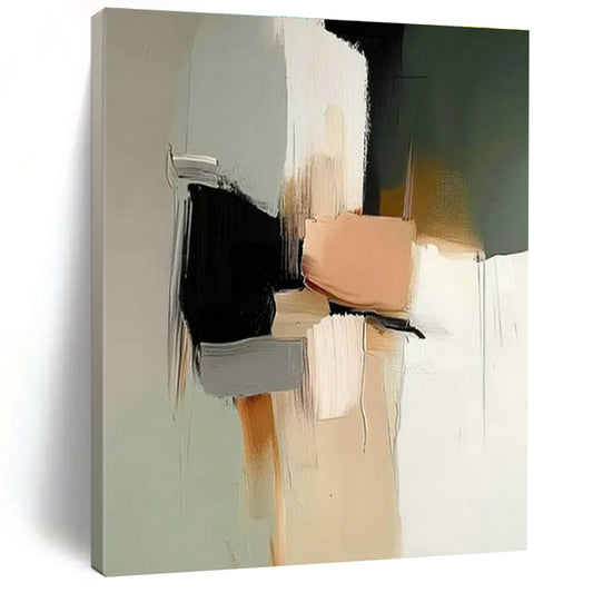 Color - Block Geometric Abstract Art for Modern Living Room & Art Gallery Exhibition DLZ1840