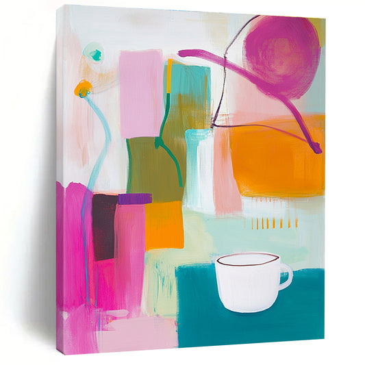 Abstract Still Life with Cup for Cozy Kitchen & Art - Filled Café STSC787