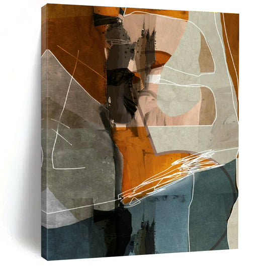 Orange - Geometric Abstract for Contemporary Art Gallery & Creative Studio Break Area DLZ0891
