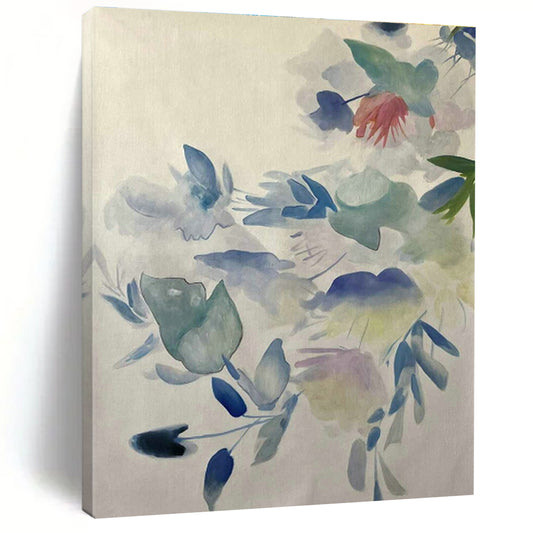 Soft - Color Floral Abstract Art for Shabby - Chic Cottage & Romantic Bridal Suite DLZ0756
