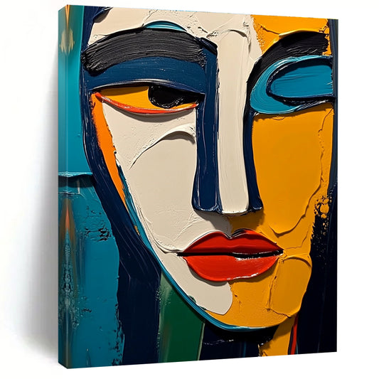 Cubist - Style Face Painting for Modern Art Studio & Avant - Garde Boutique STSC557