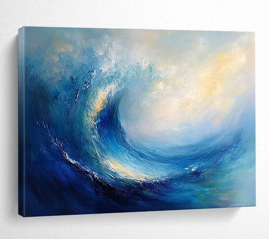 Dynamic Blue Wave Art for Nautical - Themed Restaurant & Adventure - Lover’s Home SC108