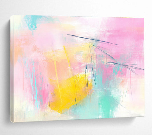 Pastel Colorful Abstract Art for Girls' Bedroom & Bohemian Café SC211