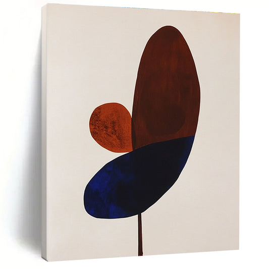 Abstract Brown and Blue Shapes Art for Contemporary Home Dining Room & Art Appreciation Society STSC1059