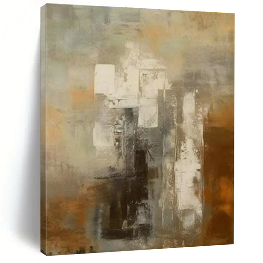 Neutral Geometric Abstract Art for Minimalist Library & Design Studio DLZ1443