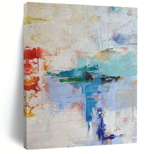Colorful Brushstrokes Abstract Art for Office & Living Room DLZ0343