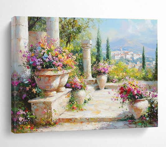 Mediterranean Garden Art for Luxury Villa Patio & Travel - Themed Lounge SC467