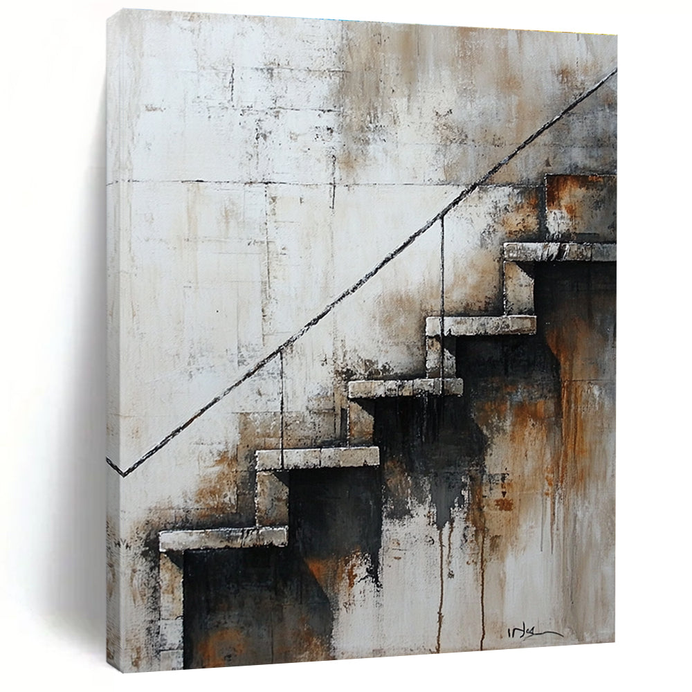 Abstract Staircase for Industrial - Style Home & Art - Inspired Studio STSC194