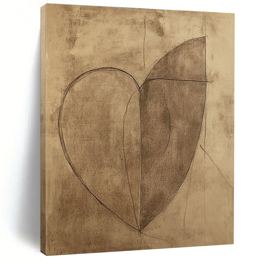 Minimalist Heart Sketch for Romantic Bedroom & Sentimental Art Gallery STSC983