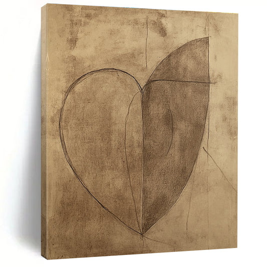 Minimalist Heart Sketch for Romantic Bedroom & Sentimental Art Gallery STSC983