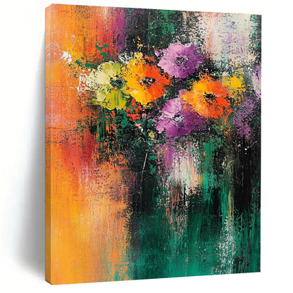 Vibrant Floral Abstract for Cheerful Kitchen & Art - Loving Garden Room STSC307