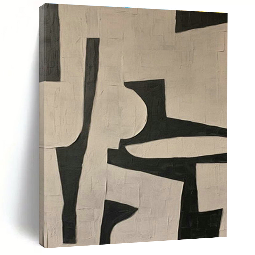 Black - White Geometric Art for Modern Office Reception Areas DLZ0180