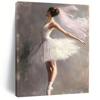 Ballerina in White Tutu for Classical Dance Studio & Elegant Home Dining Room STSC1004