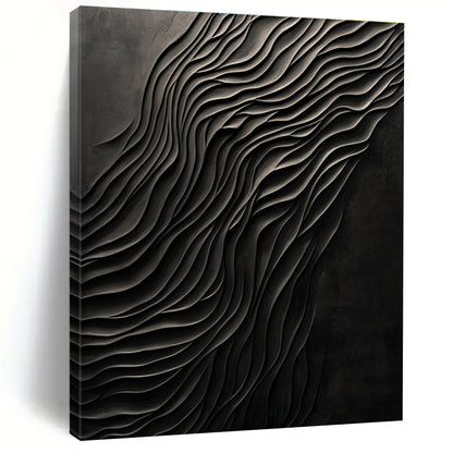 Black Wavy Texture for Contemporary Art Space & Sophisticated Hotel Lobby STSC1289