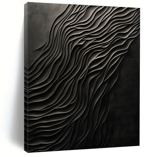 Black Wavy Texture for Contemporary Art Space & Sophisticated Hotel Lobby STSC1289